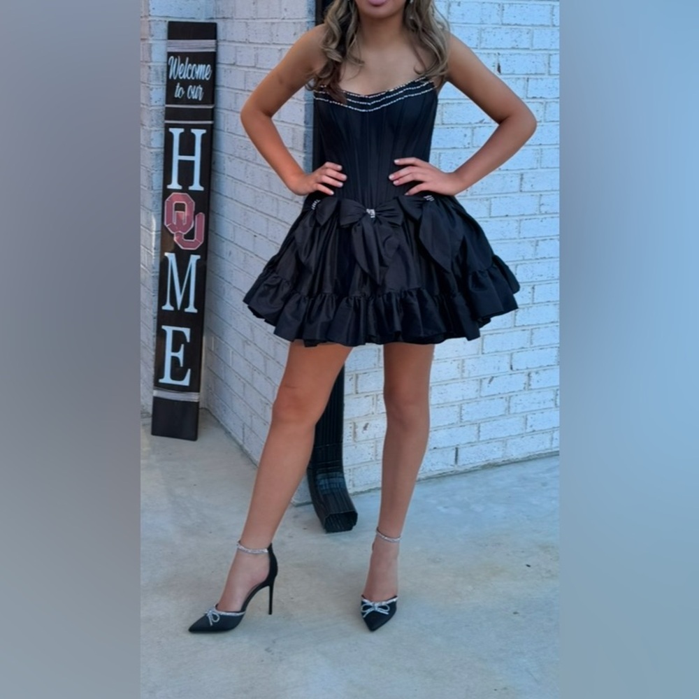 Sherri Hill Black Bow Cocktail